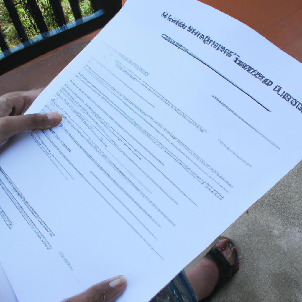 Person holding scholarship application form